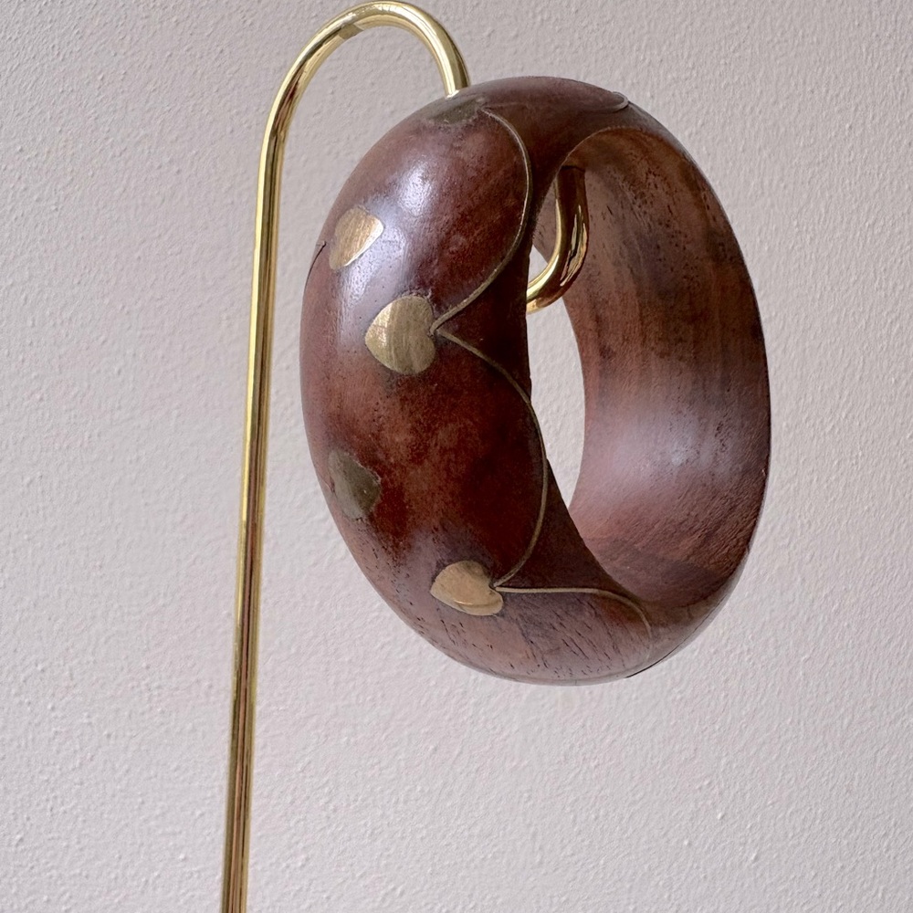 Hearts | wood bangle | size 8”